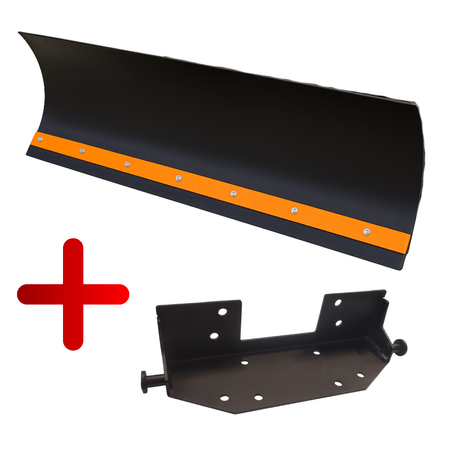 ZESTAW KOMPLET PŁUG+PŁYTA MONTAŻOWA NA KLIK CAN-AM OUTLANDER G2 POMARAŃCZOWY