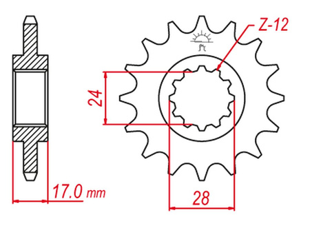 GROSSKOPF PROMOCJA ZĘBATKA PRZEDNIA 295 15 HONDA CBR 600F '87-'96 (JTF295.15)