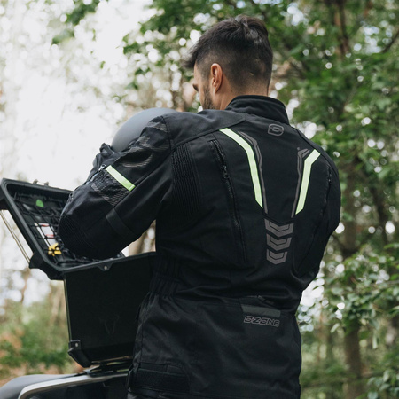 KURTKA TEKSTYLNA OZONE TOUR III BLACK/FLUO YELLOW 6XL