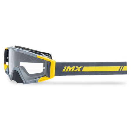 GOGLE IMX SAND GREY MATT/FLUO YELLOW - SZYBA SILVER IRIDIUM + CLEAR (2 SZYBY W ZESTAWIE)