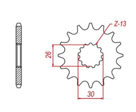 GROSSKOPF WYPRZEDAŻ ZĘBATKA PRZEDNIA 2090 18 TRIUMPH DAYTONA 955/SPRINT ST/SPRINT GT (209018JT) (ŁAŃC. 530)