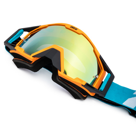 GOGLE CROSS ENDURO OFF ROAD IMX RACING SAND POMARAŃCZOWE
