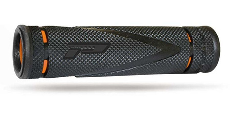 PROGRIP 2022/06 MANETKI PG838 ATV (22+22MM, DŁ.125MM) KOLOR CZARNY/POMARAŃCZOWY (DWUSKŁADNIKOWE) (838-SA-201;838-201 SA)