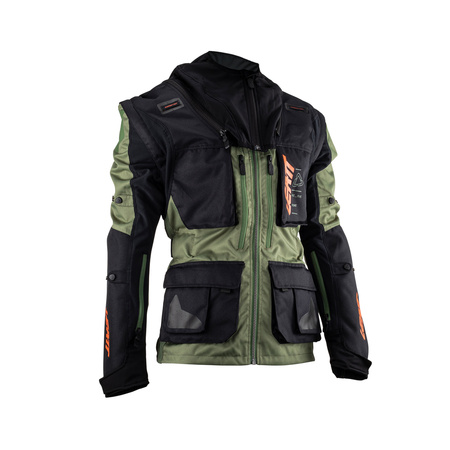 LEATT (2023) KURTKA MOTO 5.5 ENDURO JACKET CACTUS KOLOR CZARNY/ZIELONY ROZMIAR M