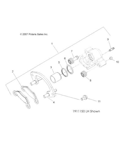 Tłoczek uszczelniacze zacisku przedniego Polaris wiele modeli 1930665