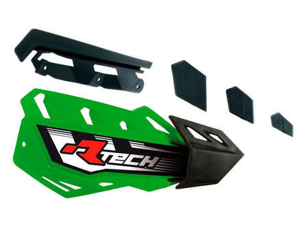 RACETECH PLASTIKI ZAMIENNE DO OSŁON RĄK (HANDBARÓW) FLX / ALU / ATV KOLOR ZIELONY
