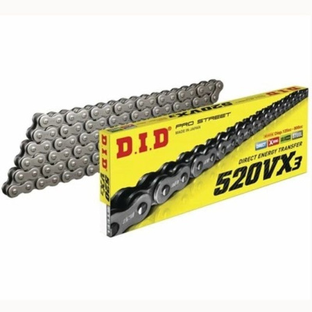 DID 520VX3-100 ŁAŃCUCH (100 OGNIW) X-RING (OTWARTY + ZAPINKA)