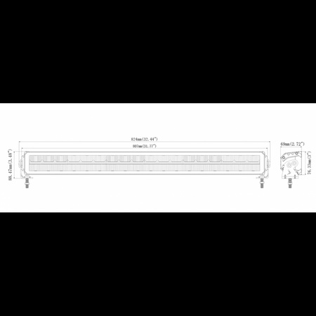 PANEL LAMPA LED 140W 12212LM 12/24V + ZŁĄCZE DT