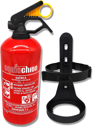 GAŚNICA Z MOCOWANIEM 1KG PROSZKOWA