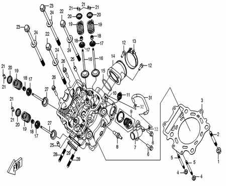 14. KRÓCIEC SS?
CY CFMOTO 500 X5 0180-022900 CF188-022900