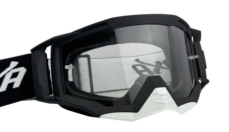 GOGLE NAXA G4/B CZARNE Z BIAŁYM NAPISEM