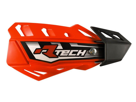 RACETECH OSŁONY RĄK (HANDBARY) FLX CROSS/ENDURO KOLOR POMARAŃCZOWY NEON (Z MOCOWANIAMI DO KIEROWNICY)