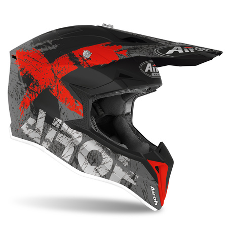 KASK AIROH JUNIOR WRAAP SMILE RED MATT YXS