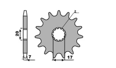 GROSSKOPF WYPRZEDAŻ ZĘBATKA PRZEDNIA 2064 13 APRILIA, HM, AM6 (ŁAŃC. 428)