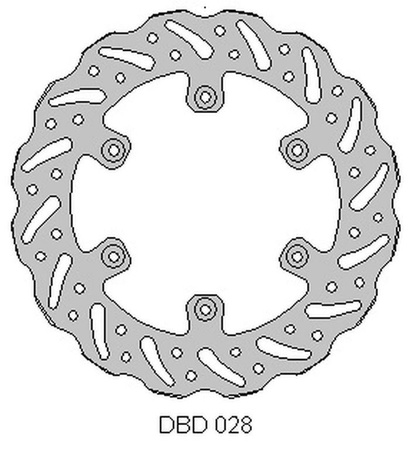 DELTA BRAKING TARCZA HAMULCOWA TYŁ YAMAHA YZ 125 '02-21, WRF 250 '02-21, WR 250 '02-07, YZ/YZF 250 '02-21, WRF/YZF '02-21, WAVE (245X115X4MM) (6X6,5MM) (NG789X)
