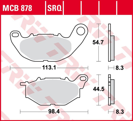 TRW LUCAS ZF KLOCKI HAMULCOWE KH663 SINTER TRACK YAMAHA YZF 250R '15-, X-MAX 300 '18-, YZF R3 '15-, MT-03 '17-, PRZÓD