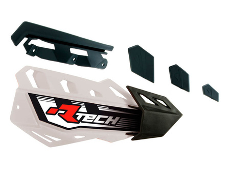 RACETECH PLASTIKI ZAMIENNE DO OSŁON RĄK (HANDBARÓW) FLX / ALU / ATV KOLOR BIAŁY