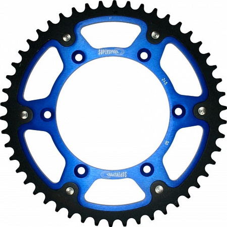 SUPERSPROX ZĘBATKA TYLNA 899 53 STEALTH (STALOWO-ALUMINIOWA) KTM SX/EXC/EXCF/SXF, HUSQVARNA TE/TC/FE/TC '16- (JTR897.53) KOLOR NIEBIESKI