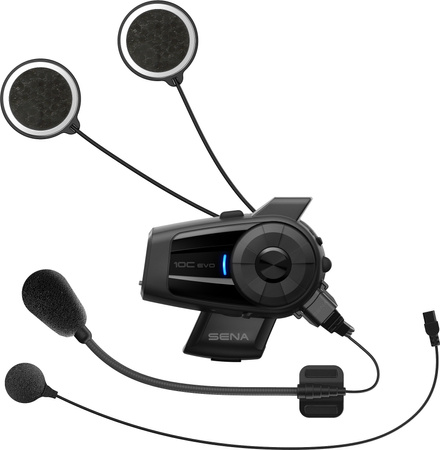 SENA INTERKOM 10C-EVO BLUETOOTH 4.1 DO 1600M Z KAMERĄ ULTRA HD 4K I UNIWERSALNYM ZESTAWEM MIKROFONÓW ( BEZ RADIA ) ( 1 ZESTAW ) (EL) - ZASTEPUJE 10C-EVO-01
