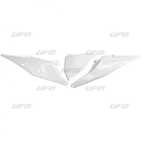 UFO BOCZKI TYLNE KTM SX/SXF '19-20, EXC/EXCF '20-'22 Z POKRYWĄ FILTRA POWIETRZA KOLOR BIAŁY 2020