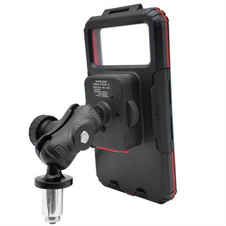 MOTOCYKLOWY UCHWYT NA TELEFON MC42-03 Z ŁADOWANIEM INDUKCYJNYM