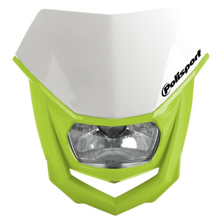 POLISPORT LAMPA PRZEDNIA MODEL HALO (ŻARÓWKA HALOGENOWA) KOLOR BIAŁY/SZARY