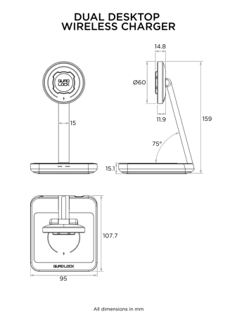 BIURKOWA ŁADOWARKA INDUKCYJNA QUAD LOCK® MAG DUAL