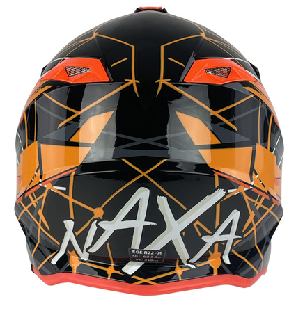 KASK CROSS ENDURO QUAD NAXA CZARNO-POMARAŃCZOWY ROZMIAR XL