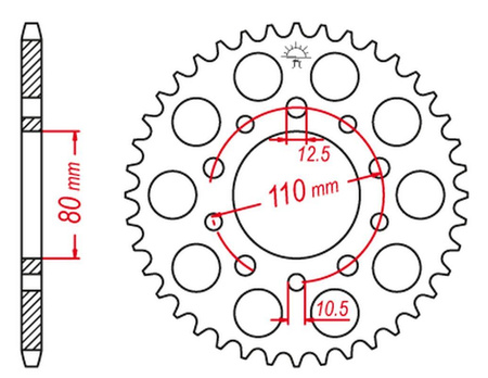 GROSSKOPF PROMOCJA ZĘBATKA TYLNA 334 40 HONDA VF750C '94-'04 (JTR1334.40)