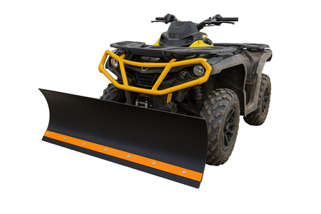 ZESTAW KOMPLET PŁUG + PŁYTA MONTAŻOWA NA KLIK CAN-AM OUTLANDER G3 2025 POMARAŃCZOWY