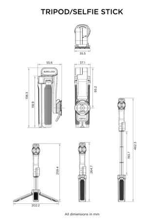 STATYW QUAD LOCK® TRIPOD / SELFIE STICK