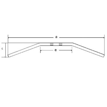 TRW LUCAS KIEROWNICA STALOWA 22MM DRAGBAR MEDIUM KOLOR CZARNY