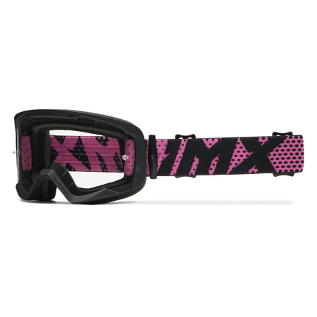 GOGLE IMX ENDURANCE FLIP BLACK MATT/ PINK - SZYBA IRIDIUM PINK + CLEAR (2 SZYBY W ZESTAWIE)