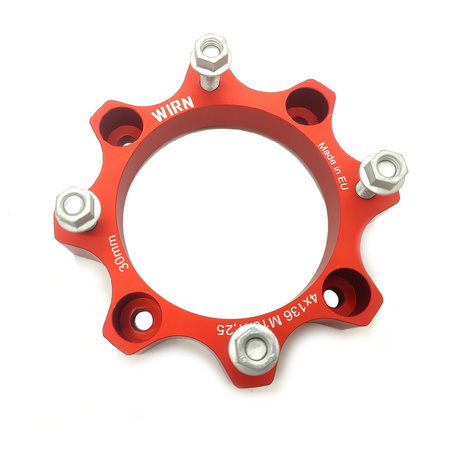 DYSTANSE DO QUADA 2SZT 4/136 30MM CZERWONE ANODOWANE BENDA REDSTONE 550 CAN-AM OUTLANDER RENEGADE MAVERICK COMMANDER KAWASAKI PRAIRIE QJ MOTOR