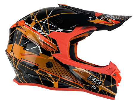 KASK CROSS ENDURO QUAD NAXA CZARNO-POMARAŃCZOWY ROZMIAR XL