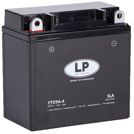 LANDPORT AKUMULATOR YTX9A-4 (YB9B) 12V 9AH (135X75X138MM) (120A) SLA BEZOBSŁUGOWY - ZALANY 