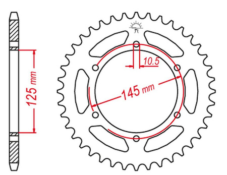 GROSSKOPF PROMOCJA ZĘBATKA TYLNA 866 46 YAMAHA XTZ 750 89-98 (3LD) (JTR855.46)