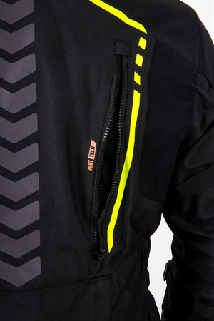KURTKA TEKSTYLNA OZONE TOUR II BLACK/FLUO YELLOW S
