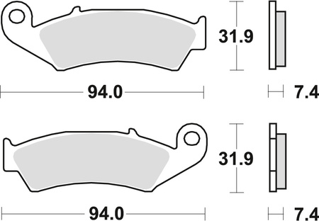 TRW LUCAS KLOCKI HAMULCOWE KH125 SPIEK METALICZNY SINTER OFFROAD HONDA CR 125 / 250 87-94, NX / XR 250 88-95, CR 500 87-94, XR 600 88-99, KAWASAKI KX 125 94-08, PRZÓD (PROMOCJA)