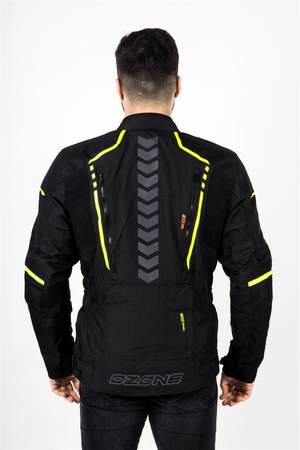 KURTKA TEKSTYLNA OZONE TOUR II BLACK/FLUO YELLOW S