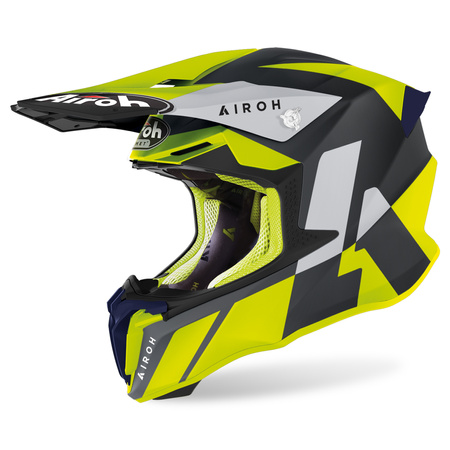 KASK AIROH TWIST 2.0 LIFT YELLOW/BLUE MATT M