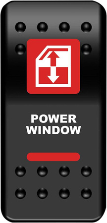 PRZEŁĄCZNIK RKR DO OKNA ELEKTRYCZNEGO - CZERWONY