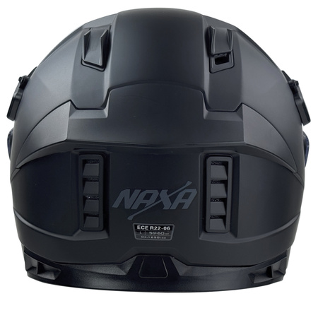 KASK CROSS ENDURO NAXA CZARNY ODPINANY DASZEK ROZMIAR XXL 