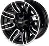 KOMPLET FELG MOOSE RACING 12X8 4/110 4+4 YAMAHA HONDA KAWASAKI SUZUKI CZARNE