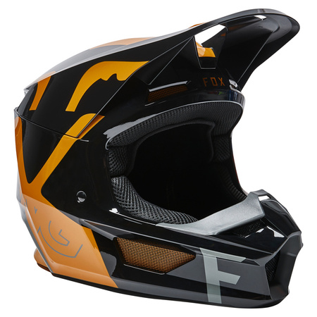 KASK CROSS ENDURO FOX V-1 CZARNO-ZŁOTY JUNIOR L