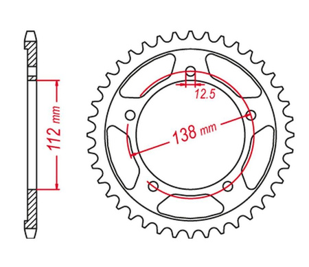 GROSSKOPF PROMOCJA ZĘBATKA TYLNA 408 42 HONDA CBR 900RR FIREBLADE '92-'95 (JTR302.42)
