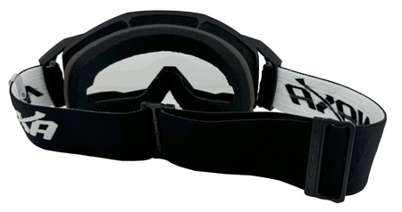 GOGLE NAXA G4/B CZARNE Z BIAŁYM NAPISEM