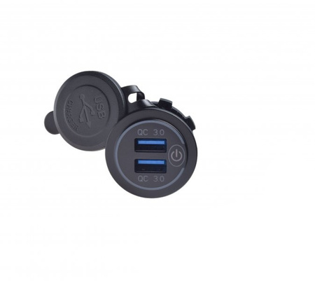 ŁADOWARKA MOTOCYKLOWA USB DO MOCOWANIA W OWIEWCE 