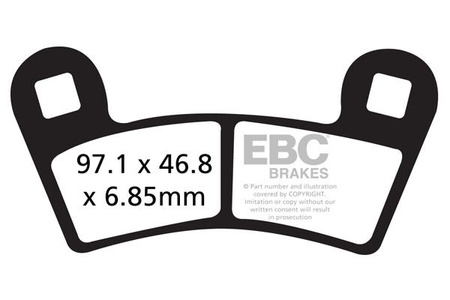 KLOCKI HAMULCOWE TT SPORT CARBON FUSION POLARIS GENERAL 1000 16-17 TYŁ