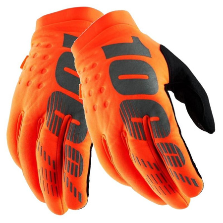 RĘKAWICZKI 100 PROCENT ORYGINAŁ BRISKER POMARAŃCZOWE XL